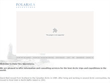 Tablet Screenshot of polarseaadventures.com